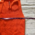 ZARA NWT Cut-out Square Neck Fitted Stretch Vibrant Orange Dress Tank Top Small Photo 7