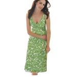 Boden USA Boden Green White Roses Derby Dress Sleeveless 10 Fit Flare Photo 5