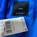 Mango NEW MNG  Women's Blue Silk Satin Long Sleeve Blazer Coat Jacket Size XS Photo 2
