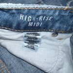 Bethany Mota Womens High Rise Midi Denim Blue Jean Shorts Size 4 Distressed Photo 2