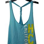 Hollister VTG Y2K XS Racerback Tank HCO California Spellout Graphic Neon Casual Photo 2