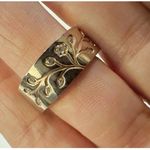 Steel Time Stainless Steel Gold Tone Ring Size 8 Photo 0