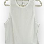 Spanx  Tank Top Women's Small White Sleeveless Cropped Split Hem Lightweight Photo 0