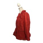 Chico's Chico 1 Women Blouse 3/4 Sleeve Orange Wrinkle Fabric Texture Photo 7