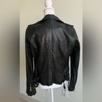 IRO  Black Leather Moto Jacket HAN lining for cold weather Photo 13