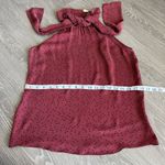 L'Agence L’Agence Top Womens Small Sleeveless Polka Dot Red Tie Neck Photo 4
