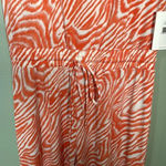 Calvin Klein CALVIN Klein Drawstring Sleeveless Jumpsuit Orange size 8 NWT zebra print Photo 4
