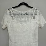 Ralph Lauren Lauren  Crochet Knit Mini Dress in White - Size S Photo 3
