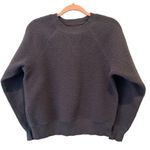 Everlane Renew Fleece Raglan Crewneck Sweatshirt In Pewter Gray Photo 5