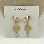 Nordstrom NWT Ettika Gold Sunburst Earrings Crystal sun hoop Photo 0