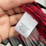 Apt. 9  Women Red Black Goth Crinkled Ruffle Front Long Sleeve Top XL Grunge Fairy Photo 4