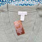 Soft Surroundings Soft Sourroundings Silk Cashmere Green Flare V Neck Tunic Sweater Women’s 1x NWT Photo 3