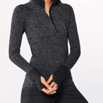 Lululemon Rest Less Half 1/2 Zip Pullover Dark Cast/Black Athletic Sweatshirt Photo 0