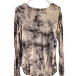 American Eagle Gray Tie-Dye Lace-Up Long Sleeve Shirt Women’s Size Medium Photo 6