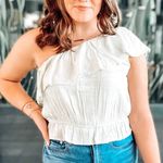 American Eagle One Shoulder Ruffle Top Size Small Photo 0