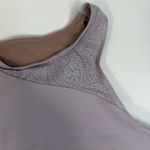 Athleta  M Medium Sports Bra Conscious Lace Crop Top Shasta Purple Light Impact Photo 3
