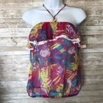 True Freedom Multi colored halter blouse XL Photo 1