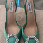 Steve Madden  Emerald Slingback Heels with Crystal Embellishment Brand New! Photo 0