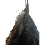 Leith Black Lace Triangle Adjustable Straps Layered Bandeau Women Sz L Photo 5