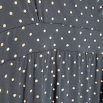 L.L. BEAN NAVY WHITE POLKA DOT WRAP FRONT JERSEY KNIT DRESS MEDIUM PETITE Blue Size undefined Photo 4