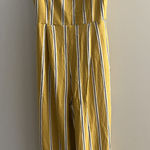 Bershka Yellow White Black Striped Jumpsuit Photo 0