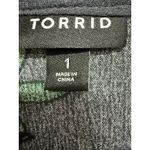 Torrid Floral Print Crinkle Gauze Button Front Peasant Top size 1 (1X) VNeck Photo 4