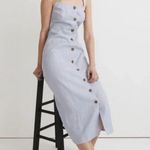 Madewell Button-Front Midi Effortless Minimalist Dress in 100% Linen Size 8 Photo 3