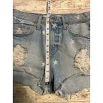 Lovers + Friends  Jack Liberty High Rise Shorts Jorts Distressed 27 Denim Stars Photo 4