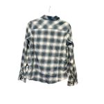 Carhartt Women's Flannel Shirt Size Small 4/6 Blue White Plaid Fitted Pockets Photo 3