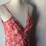 Chelsea and Violet  Asymmetrical Red Floral Dress Photo 7