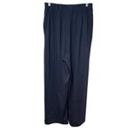 Eskandar Pima Cotton Wide Leg Trousers Pants Pull On Navy Blue Size 1 Size M Photo 3