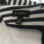 Talbots Striped Navy Blue & Cream Pencil Skirt Size 8 Photo 2