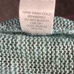 Charming Charlie Subtle sparkle ice mint blue lightweight knit crochet half sleeve scoop neck top Photo 6