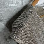 Calvin Klein Gold Ribbed Shimmer Cap Sleeve Ruched Blouse Size Large *Used Photo 6