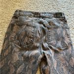 Paige Hoxton Ultra Skinny Brown Snakeskin Jeans Photo 9