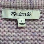 Madewell Fringe Sleeve Pullover Sweater Loose Knit Pastel Lavender Drop Shoulder Photo 5