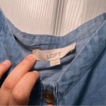 Loft Light Blue Chambray Jumpsuit Women’s 8 Western Country Summer Beach Resort Photo 3