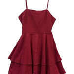 Halara  Women's Tie Back Tiered Ruffle Flowy Slip Mini Casual Linen Feel Dress S Photo 0