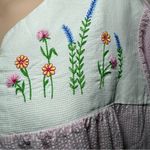 Stan Herman Pink Seersucker Housecoat Size 2X Floral Embroidered Zip Pocket Robe White Photo 1