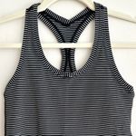 Lululemon Cool Racerback Tank Top, Black and White Striped, Size 4 Photo 3