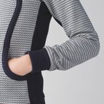 Lululemon EUC Scuba Hoodie II Washi Weave Angel Wing Naval Blue RARE Photo 6