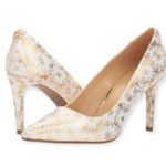 Michael Kors 🆕 Flex Dorothy Classic White Gold Mid Heel Pumps Photo 1