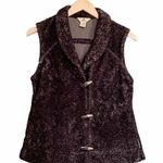 Woolrich Faux Shearling Toggle Front Shawl Collar Vest Onyx Gray Size Small Photo 0