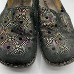 Alegria  Black Rainbow Circles Print Slip On Comfort Shoes 38 Platform Butterfly Photo 4