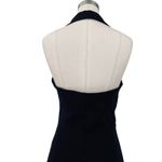 Vintage 90s Rampage Mini Dress Halter Collared Beaded Waist Belt Black Womens 4 Photo 6