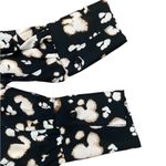 Black leopard crinkle long sleeve work blouse Size XS Photo 2