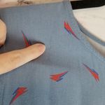 JUNK FOOD DAVID BOWIE LIGHTNING BOLT PRINT BLUE BUTTON FRONT SWING DRESS… Red Size M Photo 6