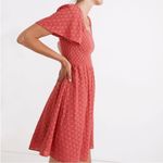 Madewell  Size Medium Eyelet Lucie Smocked Mini Americana Red NA305 Photo 1