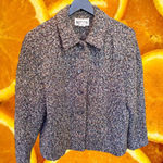Briggs New York Briggs Petite Colorful Shaggy Jacket Size‎ L/P Photo 0