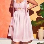 Eloquii  x Melissa Mercedes Fit & Flare Dramatic Bow Pink Midi Dress NEW Size 16 Photo 0